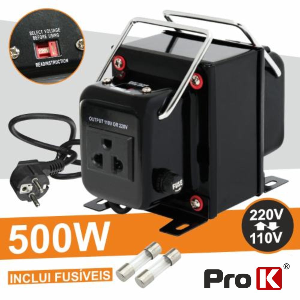 Alimentador 110V-220V / 220V-110V 500W Prok - Tauu,pt