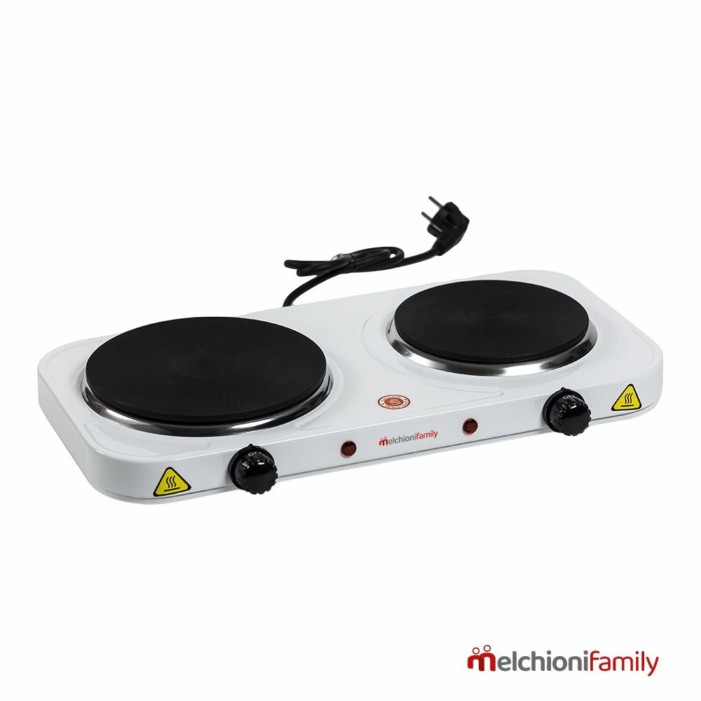 Fogão Elétrico 2 Placas 2500W Branco Melchionifamily - Tauu.pt