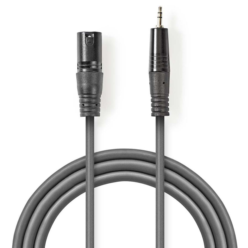 Cabo Xlr 3P Macho / Mini Jack 3,5Mm Macho 3M Cinza - Tauu,pt