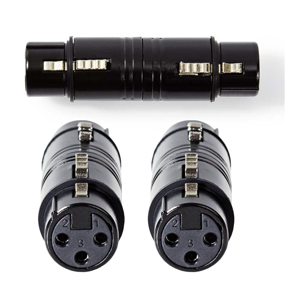 Ficha Adaptadora Xlr 3P Fêmea / Xlr 3P Fêmea - Tauu.pt