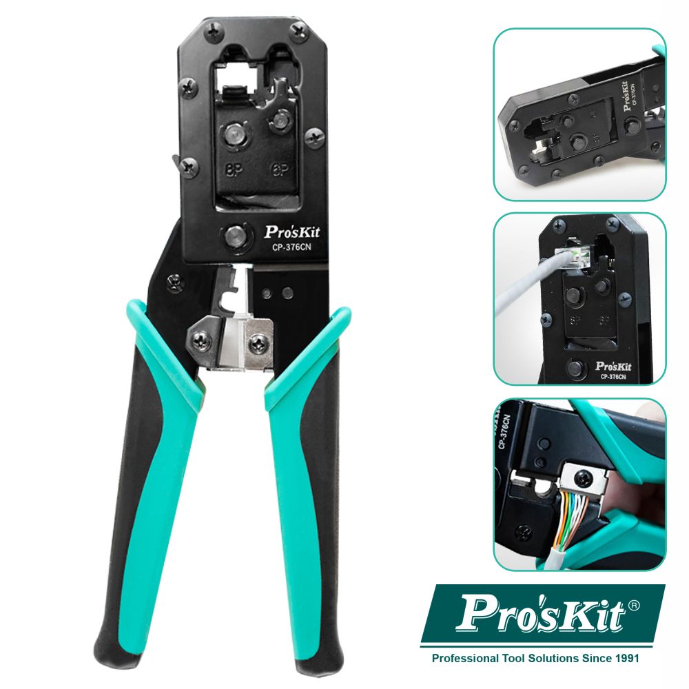 Alicate De Cravar Fichas 8P/6P Proskit - Tauu.pt