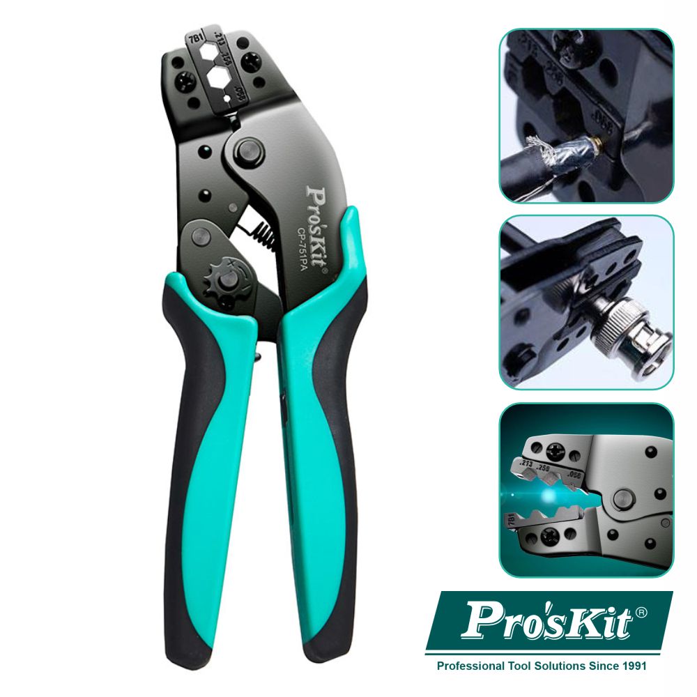 Alicate De Cravar Fichas Coaxiais Bnc 190Mm Proskit - Tauu,pt