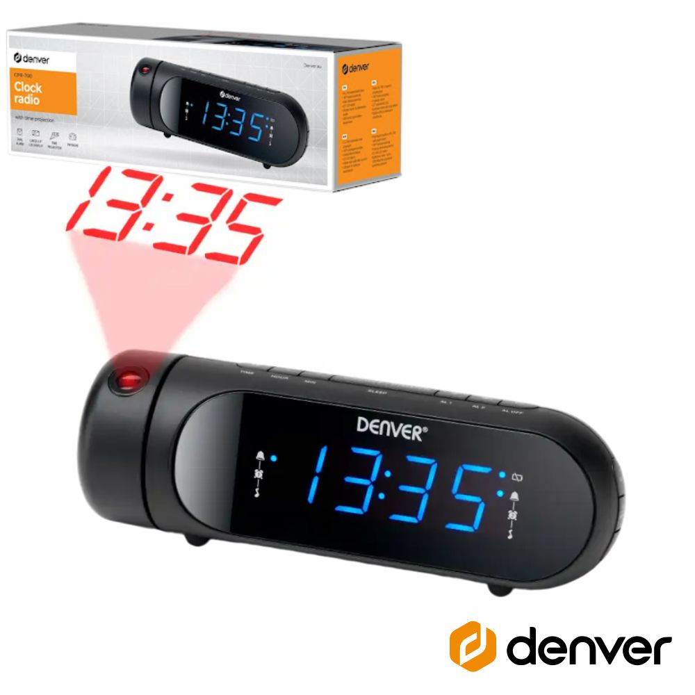 Relógio Despertador Fm Digital Denver - Tauu,pt
