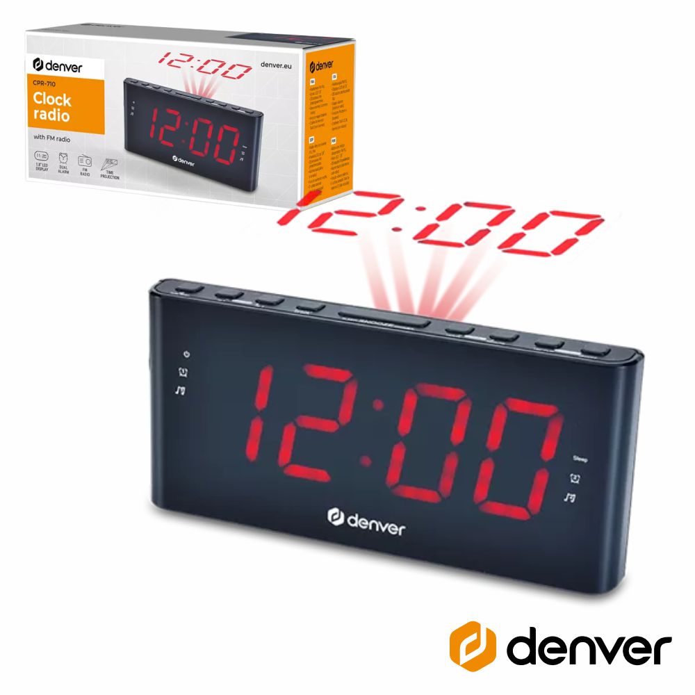 Relógio Despertador Fm Digital Denver - Tauu,pt