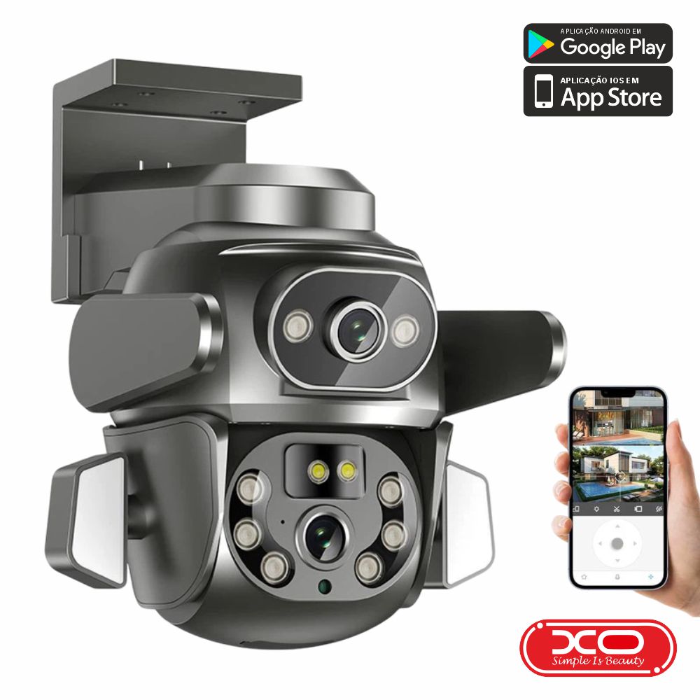 Câmara Vigilância Ip Dupla 1080P Wifi Xo - Tauu,pt