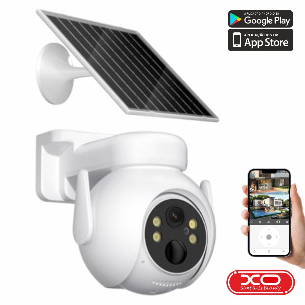 Câmara Vigilância Ip Fhd Wifi C/ Painel Solar Xo - Tauu.pt