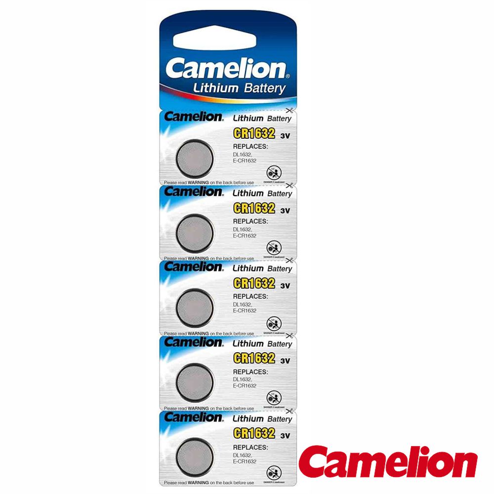 Pilha Lithium Botão Cr1632 3V 120Ma 5X Blister Camelion - Tauu,pt