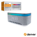 Relógio Despertador Fm C/ Bt5,3/Carrgador Qi 15W Denver - Tauu,pt