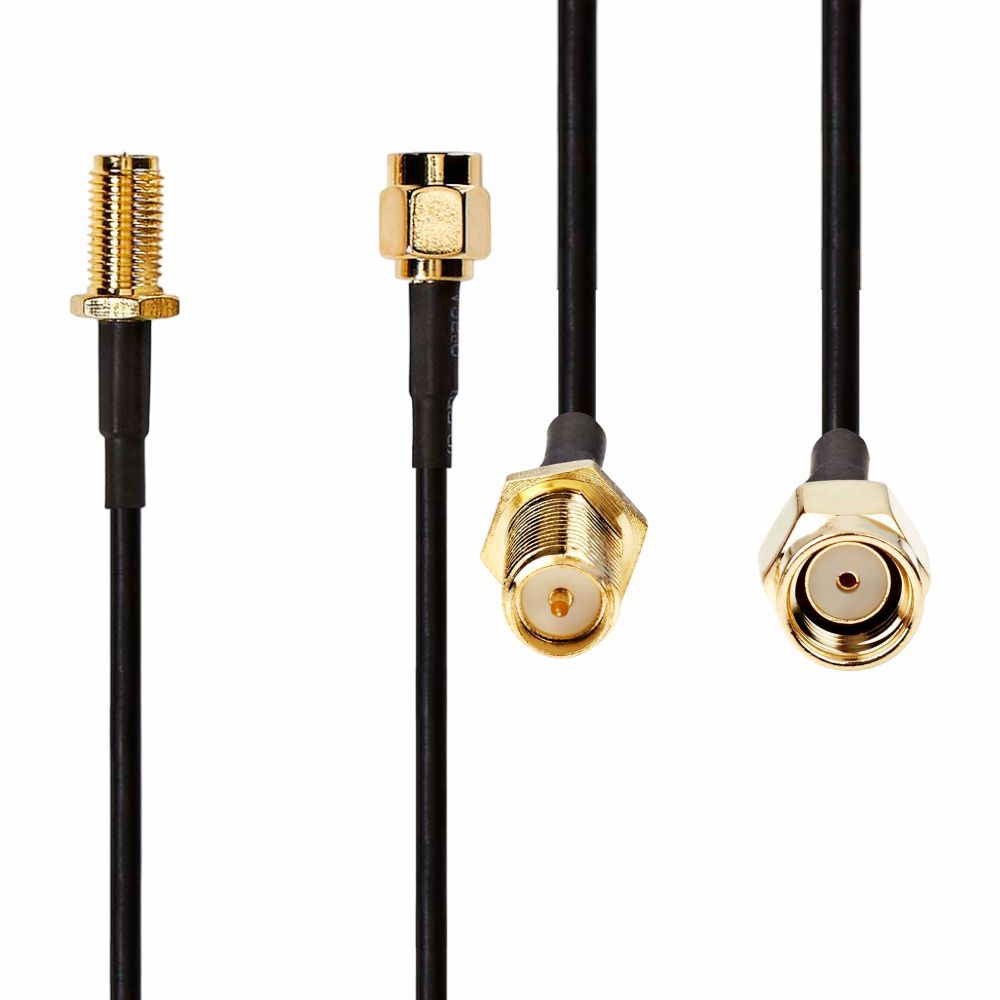Cabo De Antena Sma Macho - Sma Fêmea 3M Preto - Tauu.pt