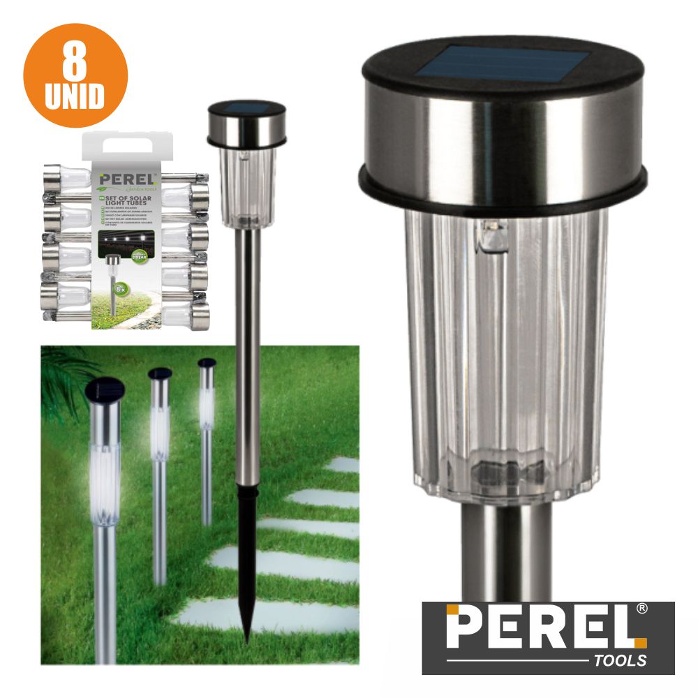 Candeeiro Exterior Solar 1 Led Jardim 8X Perel - Tauu.pt