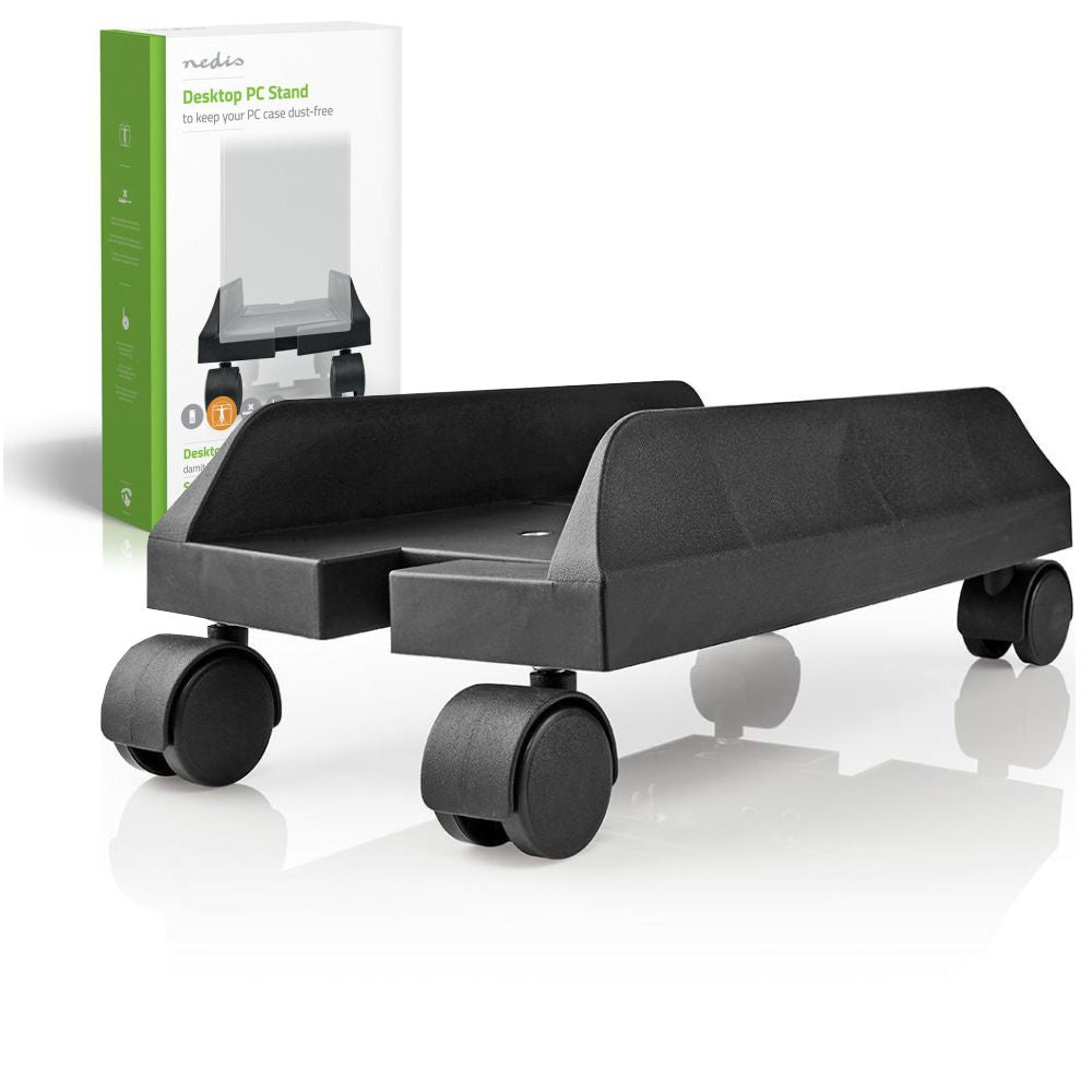 Suporte Computador C/ Rodas Preto Nedis - Tauu.pt