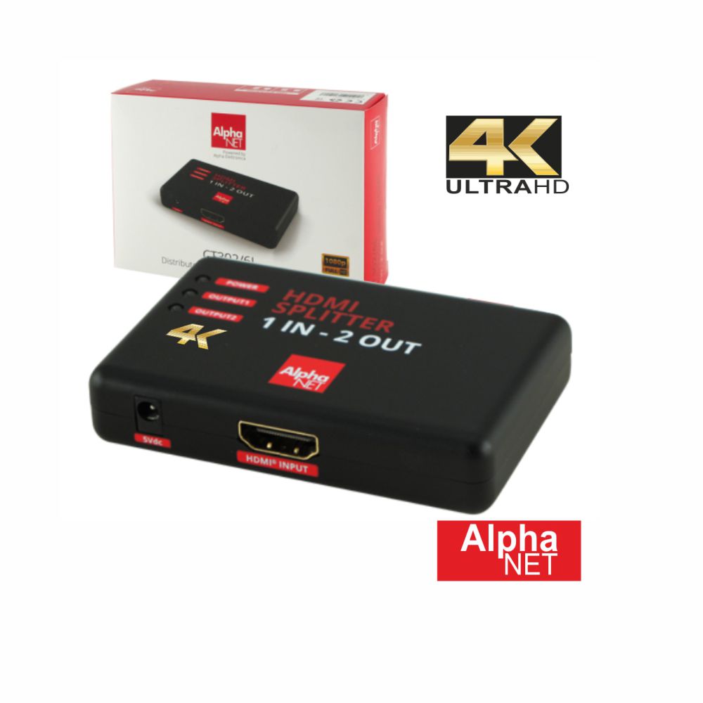 Distribuidor Hdmi Amplificado 1 Entrada 2 Saídas 4K - Tauu.pt