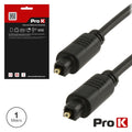 Cabo Fibra Óptica Toslink-Toslink 1M Preto Prok - Tauu,pt