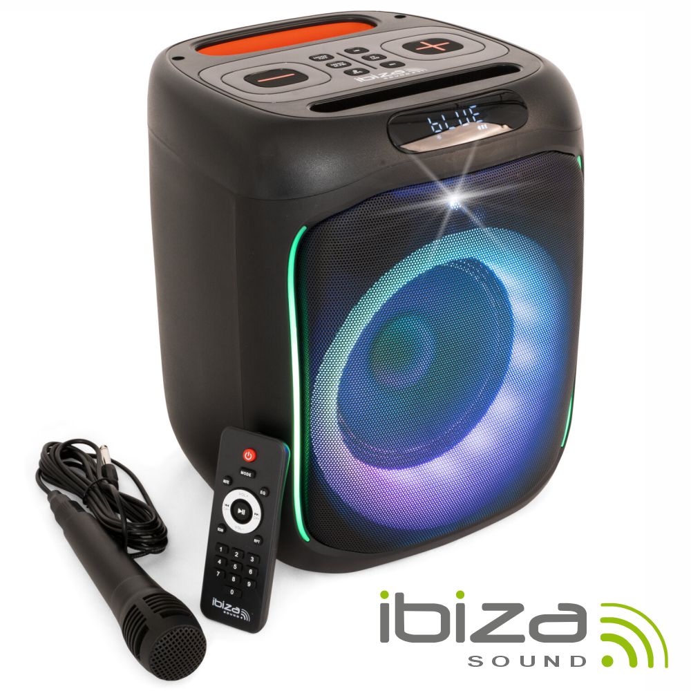 Coluna Amplificada 6.5" Usb/Sd/Aux/Bt Led Tws Ibiza - Tauu.pt