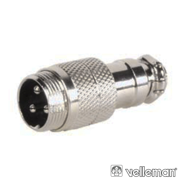 Ficha 3P Macho P/ Soldar Velleman - Tauu,pt