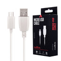 Cabo Usb-A 2.0 2A Macho / Micro Usb-B Branco 3M - Tauu.pt