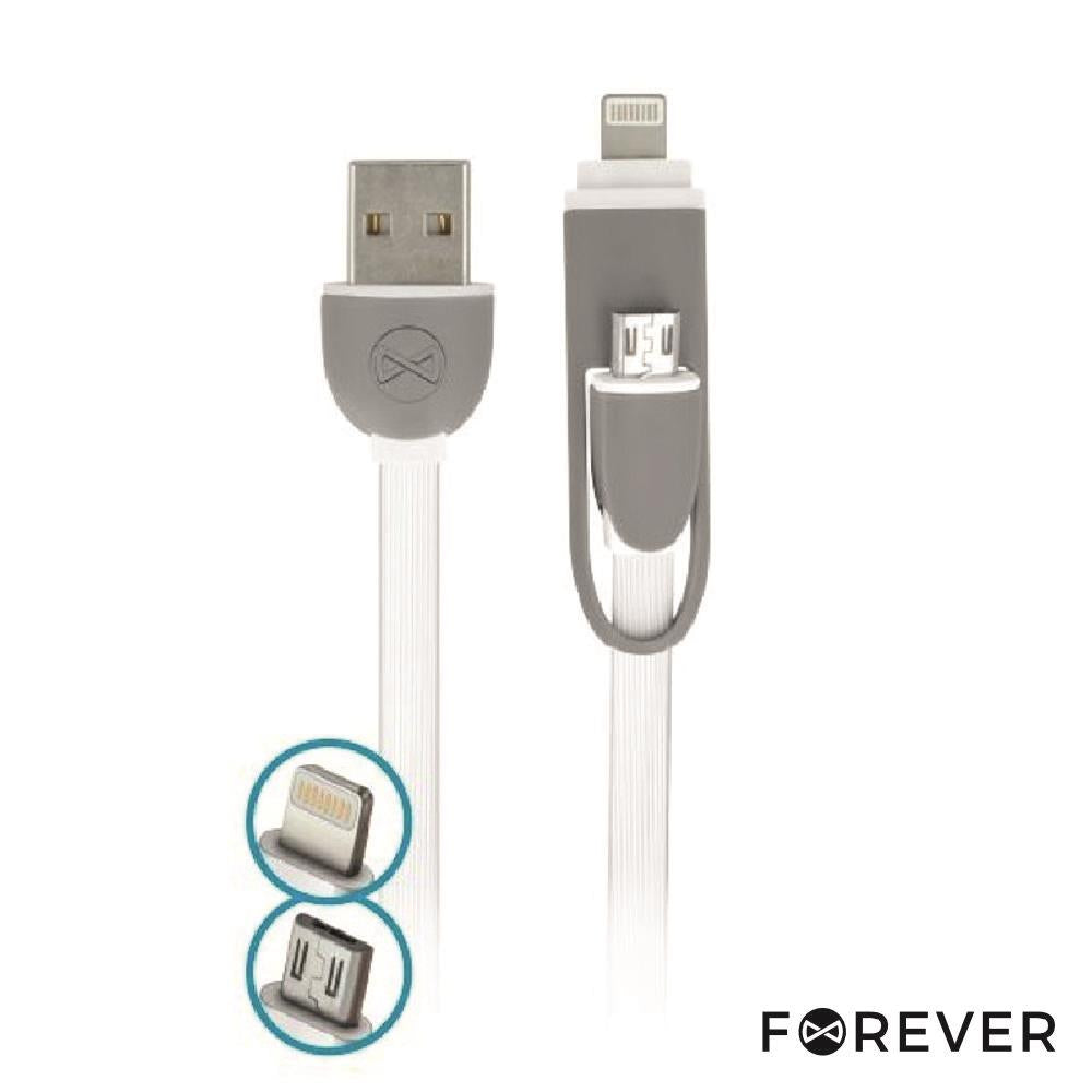 Cabo Usb-A 2,0 Macho / Micro Usb-B E Apple 8P 1M Branco - Tauu,pt