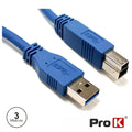 Cabo Usb-A 3,0 Macho / Usb-B Macho 3M Prok - Tauu,pt