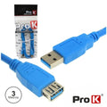 Cabo Usb-A 3,0 Macho / Usb-A Fêmea 3M Prok - Tauu,pt