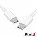 Cabo Usb-C 2.0 Macho / Usb-C Macho 1M Branco Prok - Tauu.pt
