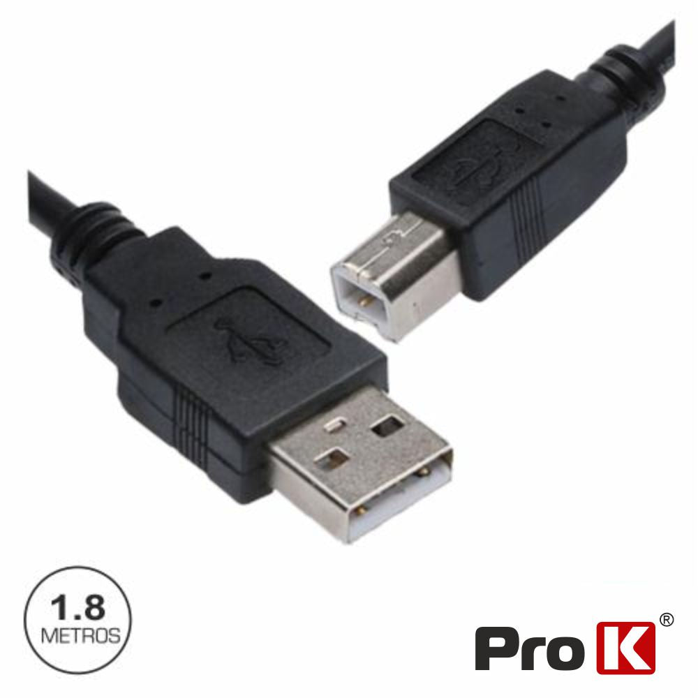 Cabo Usb-A 2,0 Macho / Usb-B Macho 1,8M Prok - Tauu,pt