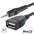 Cabo Usb-A Fêmea / Jack Macho 4P 0,2M Pro - Tauu,pt