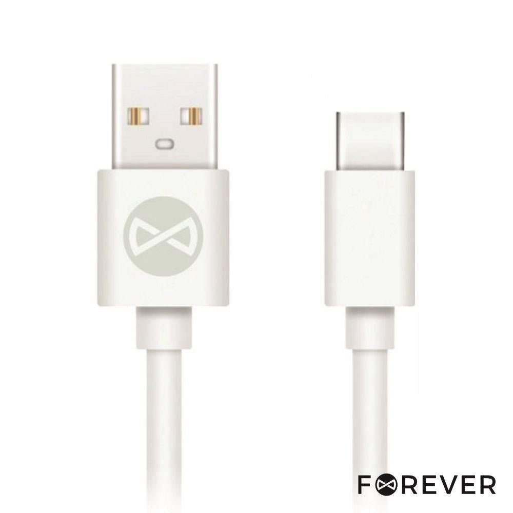 Cabo Usb-A 2,0 3A Macho / Usb-C Branco 1M Forever - Tauu,pt