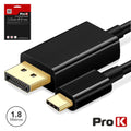Cabo Usb-C 3,1 Macho / Displayport Macho 1,8M 4K/60Hz Prok - Tauu,pt