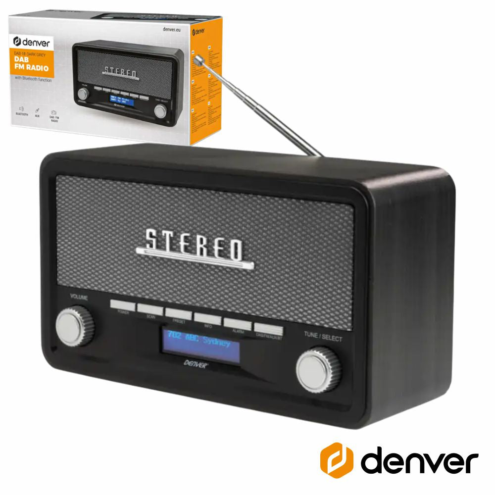 Rádio Am/Fm/Bluetooth/ Mp3/Aux Vintage Denver - Tauu.pt