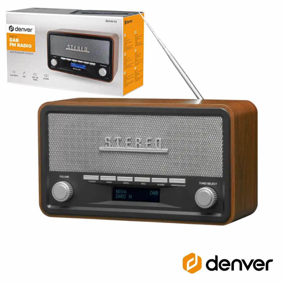Rádio Am/Fm/Bluetooth/ Mp3/Aux Vintage Denver - Tauu,pt