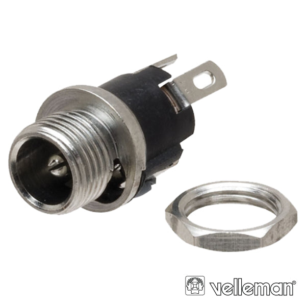 Ficha Alimentação Dc Macho 2.1-5.5Mm P/ Chassis Velleman - Tauu.pt