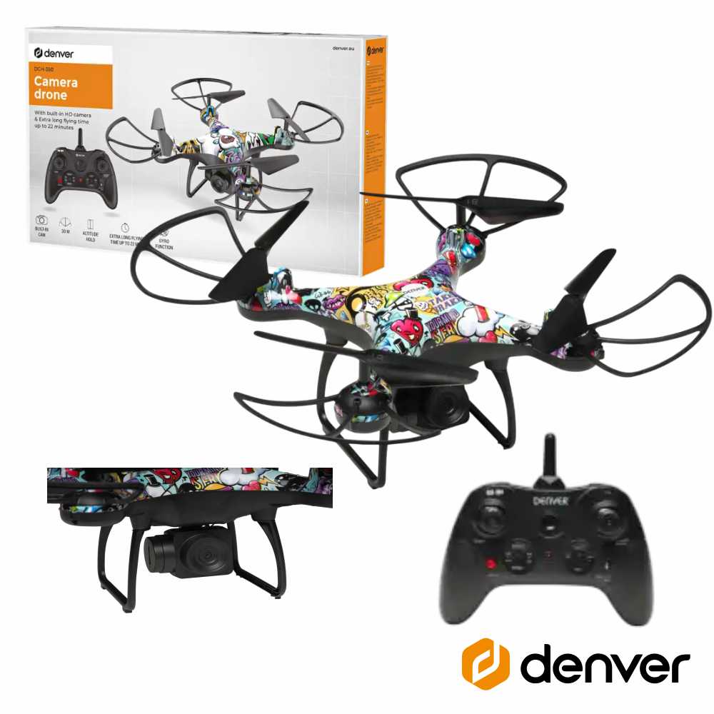 Drone C/ Transmissor 2,4Ghz 4 Hélices Denver - Tauu,pt