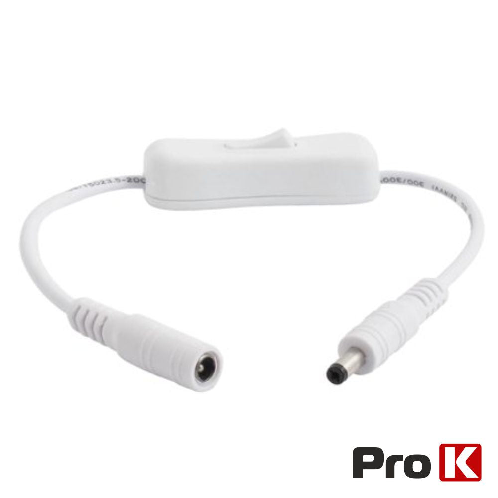 Interruptor De Passagem Bipolar C/ Ficha Dc 5,5X2,1Mm Prok - Tauu,pt