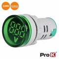 Voltimetro Digital Led Verde 50V-500Vac 22Mm Prok - Tauu,pt