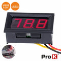 Voltimetro Digital Led Vermelho 0V-99,9Vdc Painel Prok - Tauu,pt