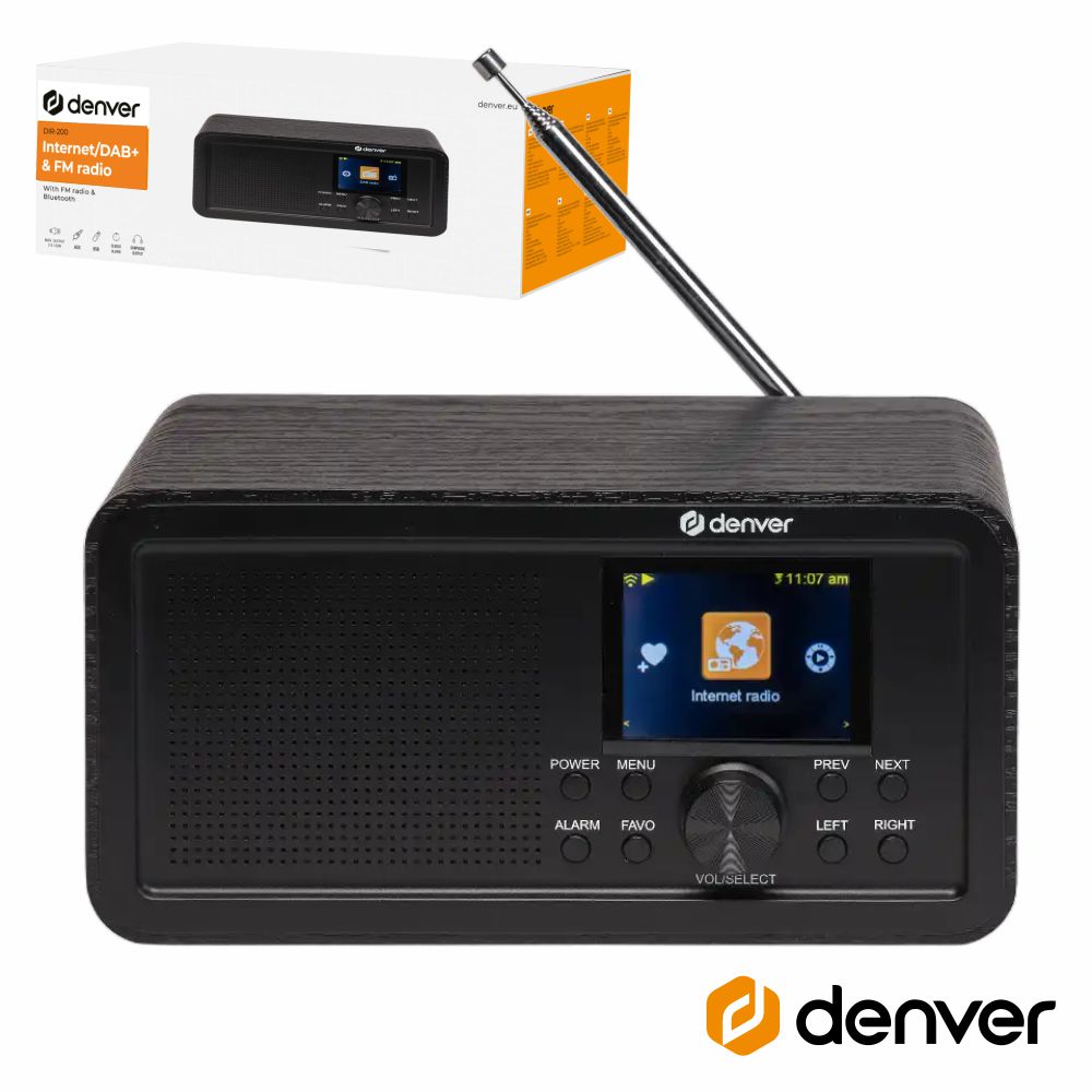 Rádio Wifi Dab/Fm/Aux/Bt 20W Denver - Tauu.pt