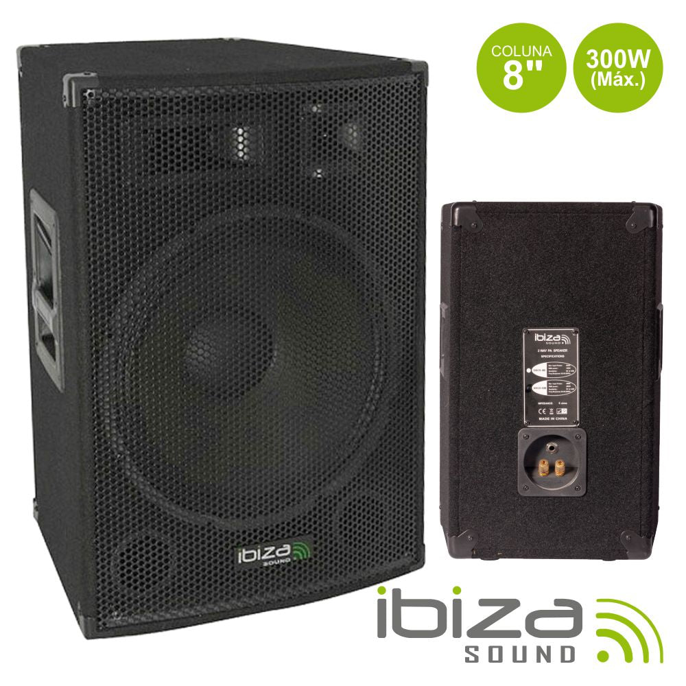 Coluna Passiva 3 Vias 8" 300Wmáx Abs Ibiza - Tauu,pt