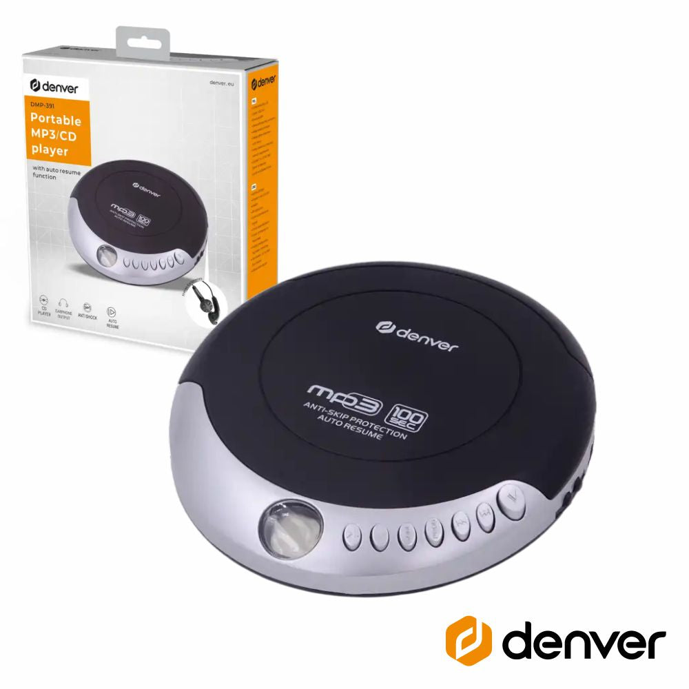 Leitor Cd Portátil Discman Cd/Mp3 Denver - Tauu.pt