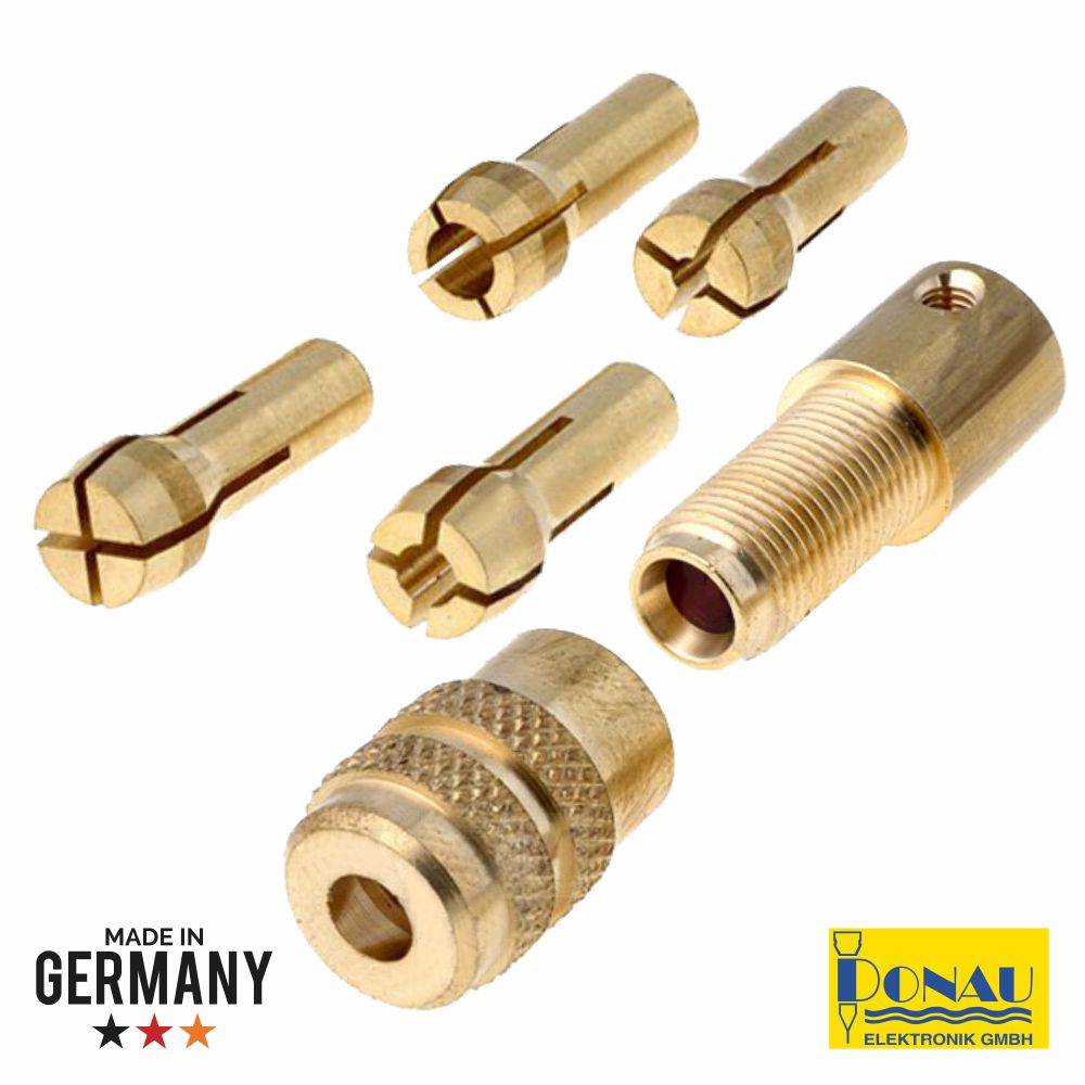 Conjunto De Cabeça P/ Brocas 0.3-3.2Mm E 4 Pinças Donau - Tauu.pt