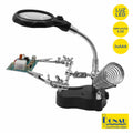 Suporte Articulado C/ Lupa Pinças Suporte Ferro E Led Donau - Tauu.pt