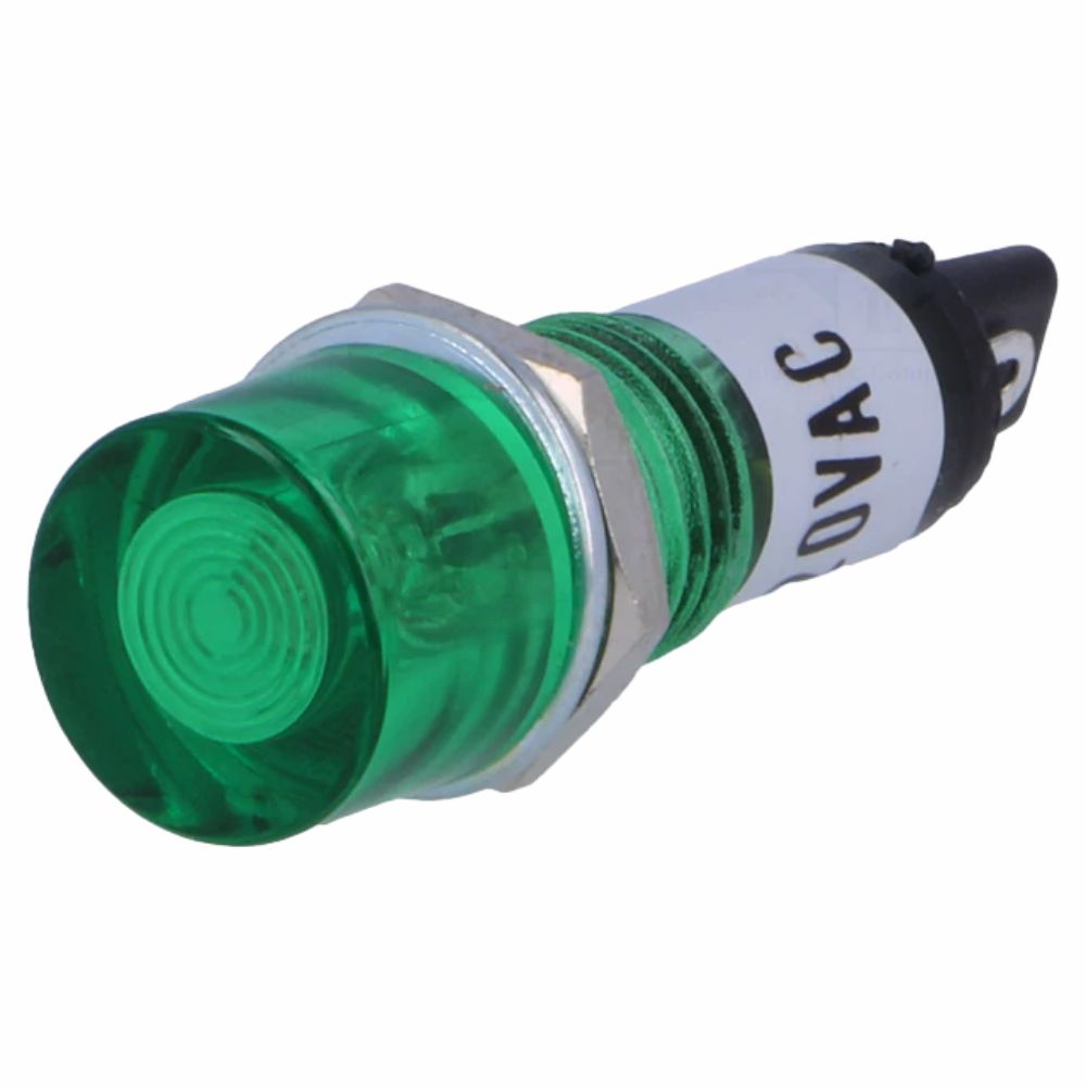 Luz Piloto Redondo Verde 10Mm 220V - Tauu.pt