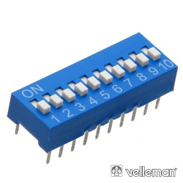 Interruptor Dip 10 Posições Velleman - Tauu,pt