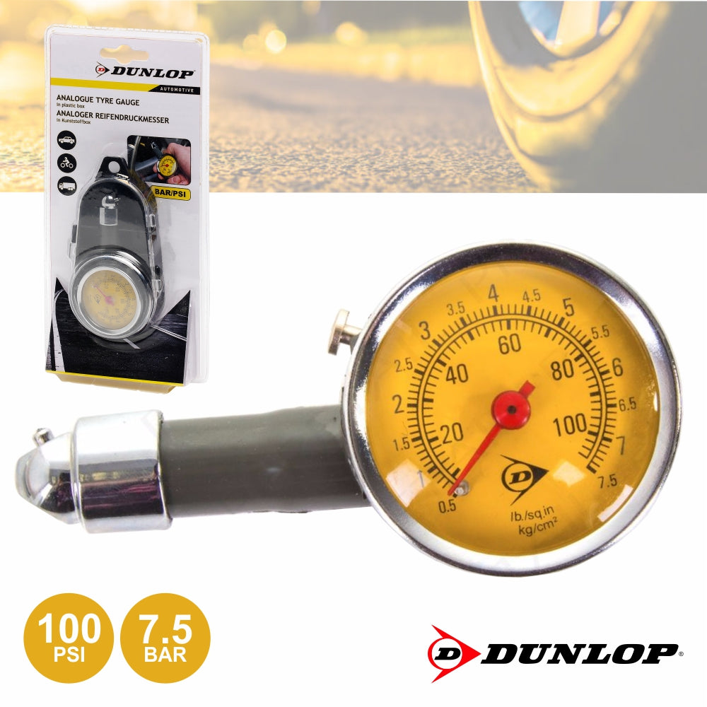 Medidor De Pressão Pneus Analógico Dunlop - Tauu.pt