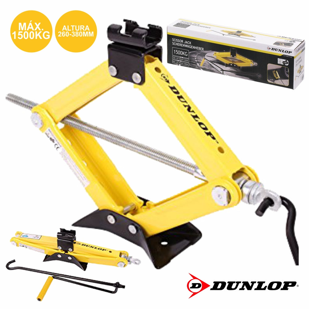 Macaco Em Tesoura P/ Automóvel Até 1500Kg Dunlop - Tauu.pt
