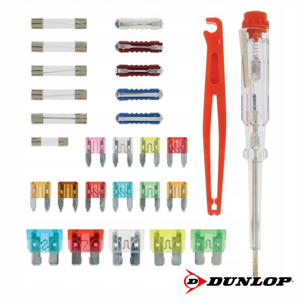 Conjunto De 26 Fusíveis P/ Automóvel E Busca-Polos Dunlop - Tauu,pt