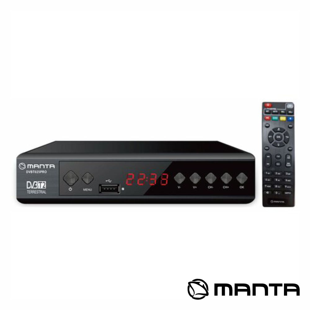 Receptor Tdt Full Hd 1080P Dvb-T2/Dvb-C Manta - Tauu,pt