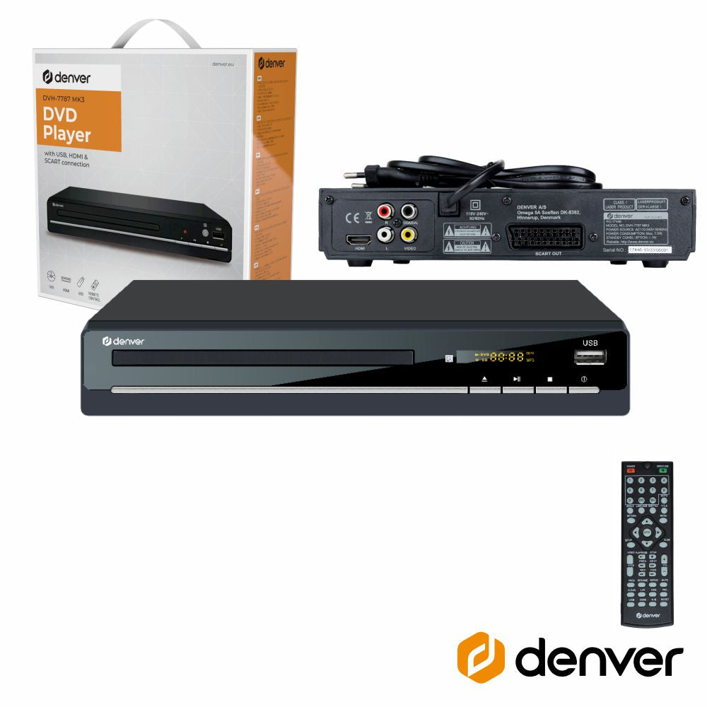 Leitor Cd/Dvd Hdmi Usb Comando Denver - Tauu,pt