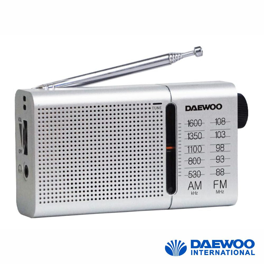 Rádio Portátil Am/Fm Cinzento Daewoo - Tauu,pt