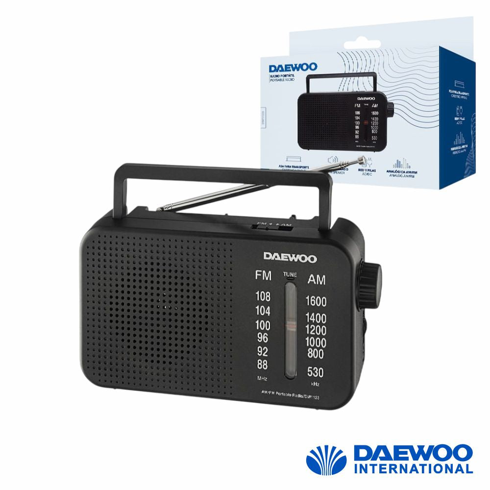 Rádio Am/Fm Portátil Ac/Dc Daewoo - Tauu,pt