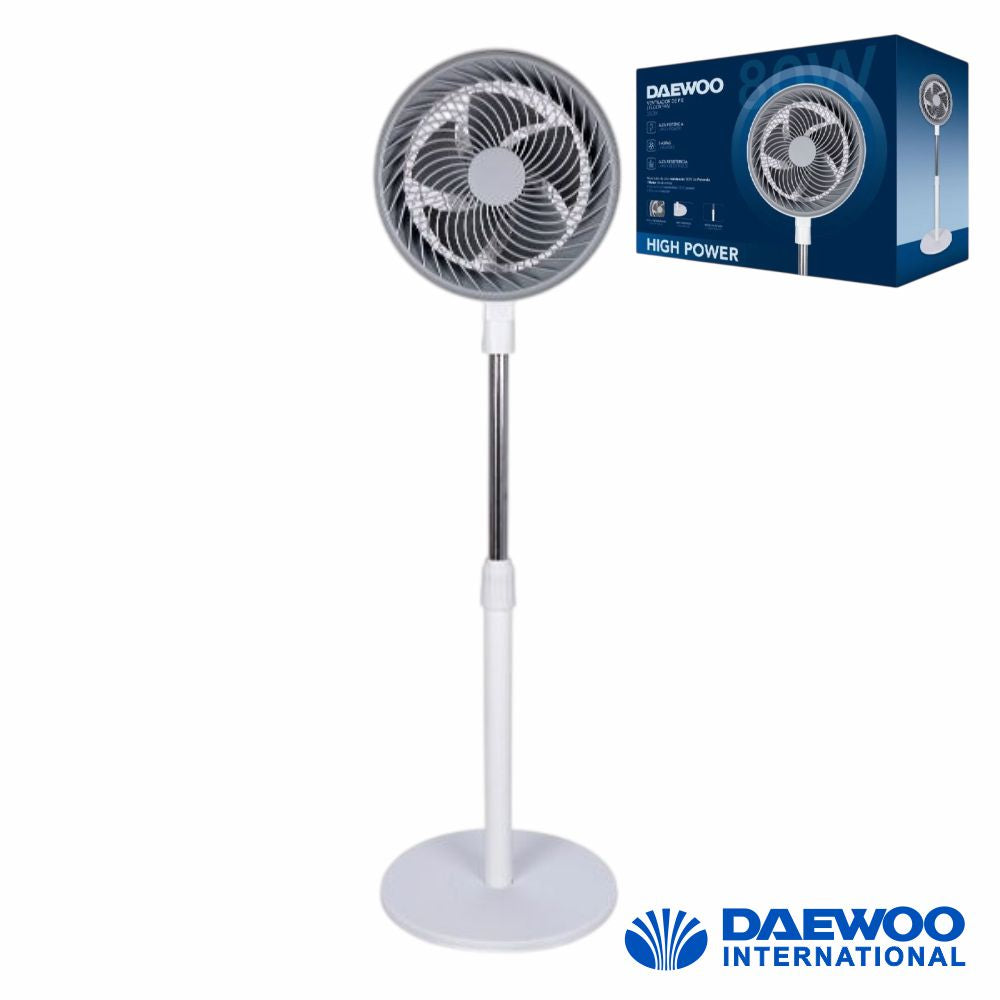 Ventoinha De Pé High Speed Ø25Cm 80W Branca Daewoo - Tauu.pt
